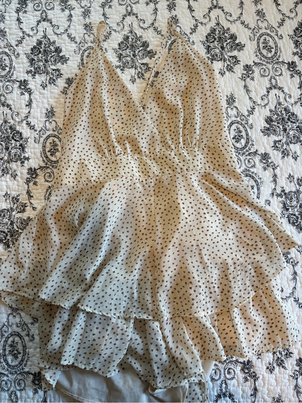 Princess Polly Polka Dot Tiered Romper